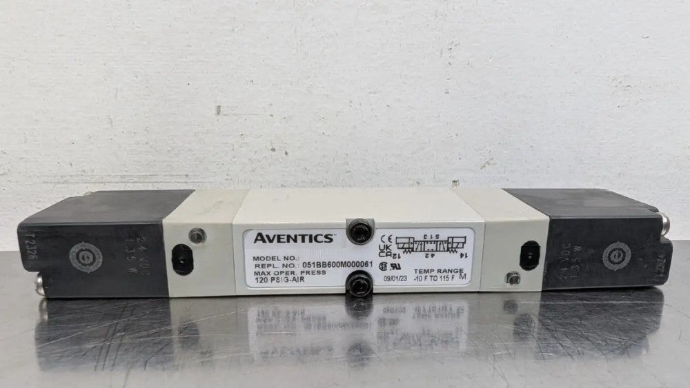 Aventics 051BB600M000061 Solenoid Valve 24VDC Coil 120 PSIG-AIR 1.35W