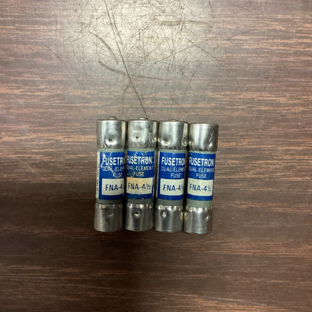 Bussmann Fusetron FNA 4-1/2 4.5A 125V Pin Indicating Fuses, Lot Of 3
