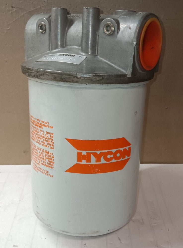 NEW HYCON MF160G25A0-2.7/5.1 FILTER HOUSING & FILTER HEAD 1-1/4" IN/OUT