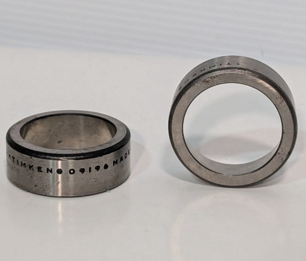 Lot of 2: Timken 09196 industrial tapered roller bearing cup/ outer rings