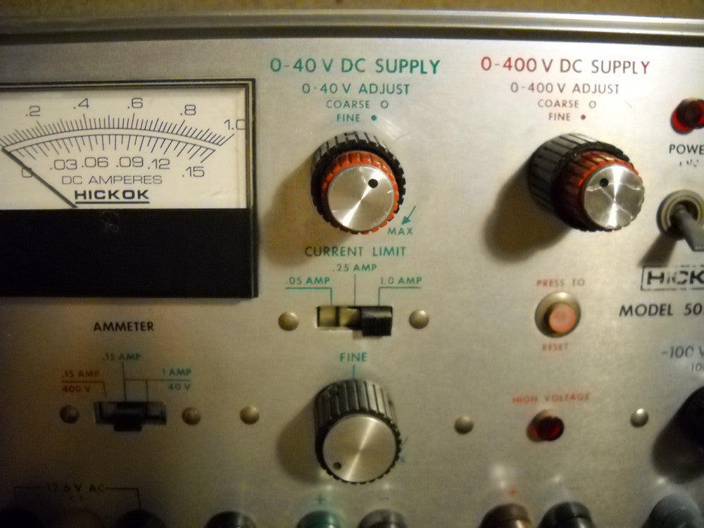 hickok 5055 bench power supply, high and low voltages