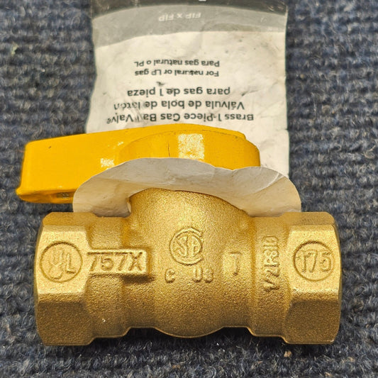 ( QTY 3 ) RELIABILT 867989: AMERICAN VALVE 1/2-in FNPT Brass Ball Valve