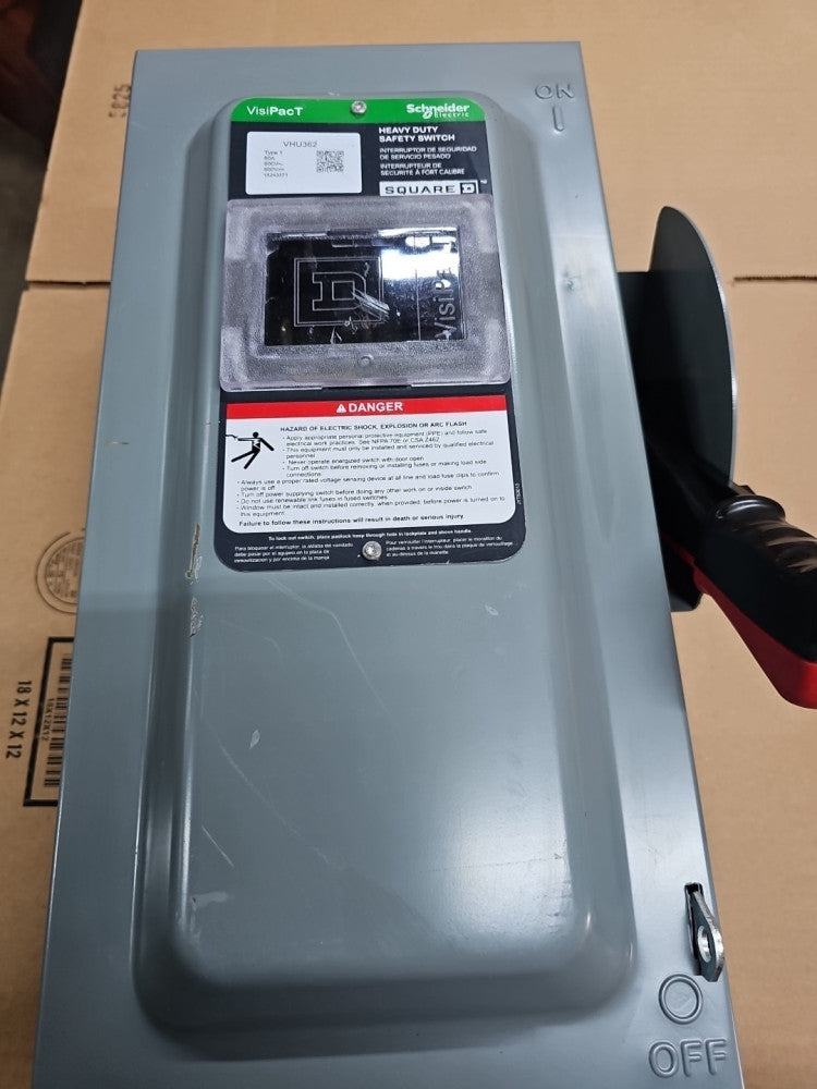Square D VHU362 Safety Switch NON FUSED 60A 600V NEW