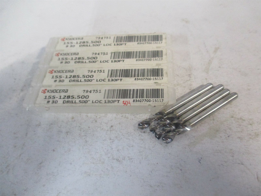 Kyocera (83407700-15117) #30 1/8" Regular Spiral Circuit Board Drill Bit - Qty 4