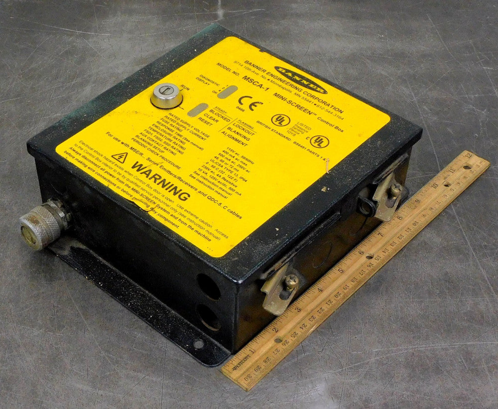 Banner Engineering - MSCA-1 Mini Screen Safety Control Enclosure 400mA 115V AC