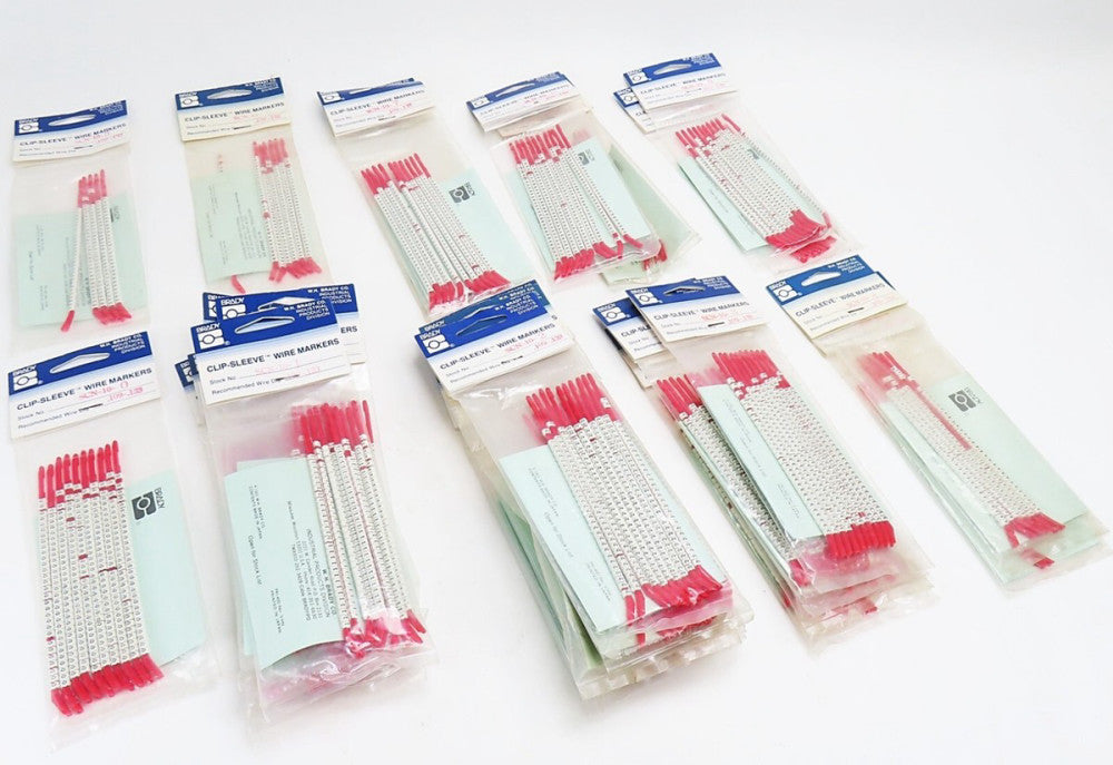 Brady Lot SCN-10 Clip-Sleeve Wire Markers Numbers 0-9 223 Sticks (Read Desc) NEW