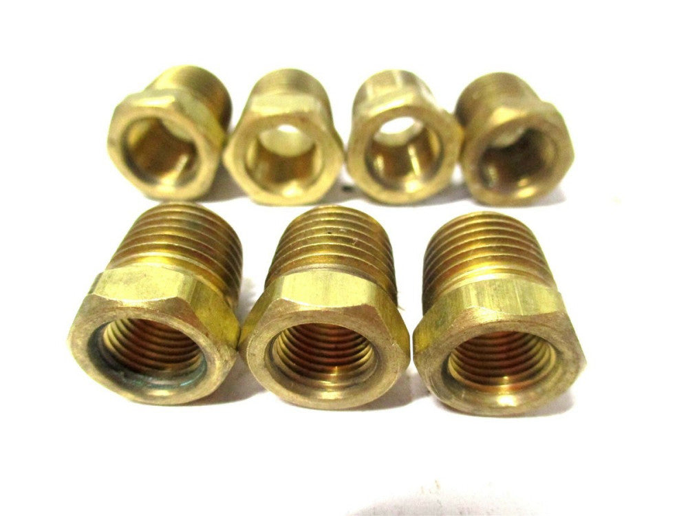 Coilhose (B20402) 1/4 M x 1/8 F Brass Industrial Pipe Hex Bushing - 7 PC
