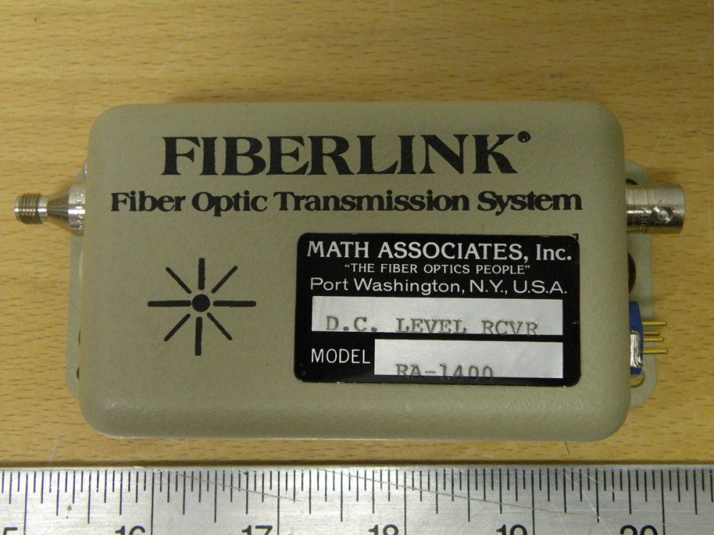 Math Associates FiberLink Fiber Optic Transmission System DC Level Receiver 
