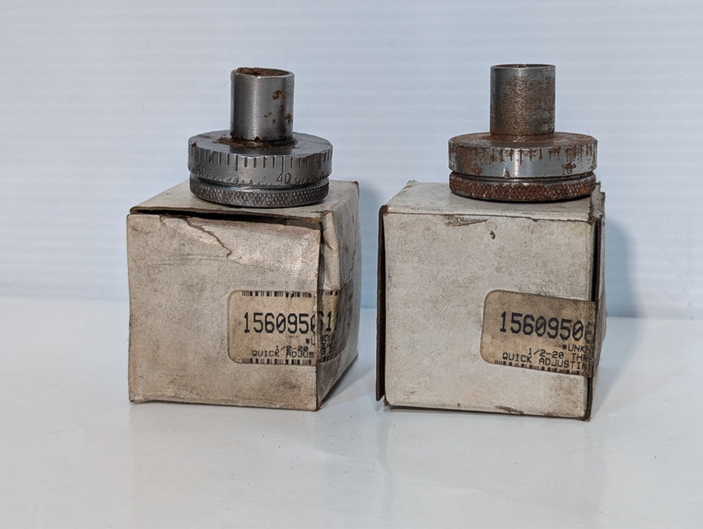 Lot of 2 Quill stops as pictured, rusty, 1/2-20, Bridgeport Milling Machine