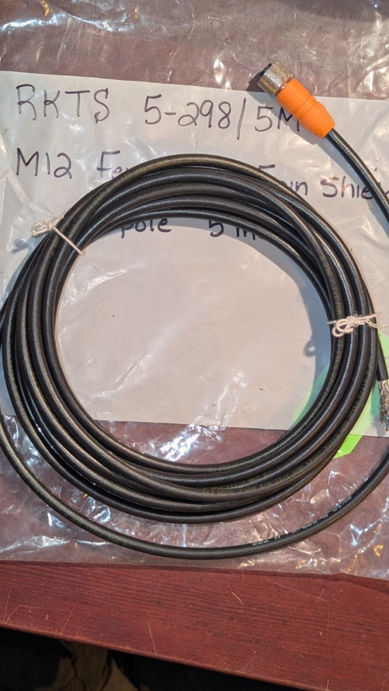 (1) NEW Lumberg Automation RKTS 5-298/5M M12 Cordset Female Straight 5 Pin 5m