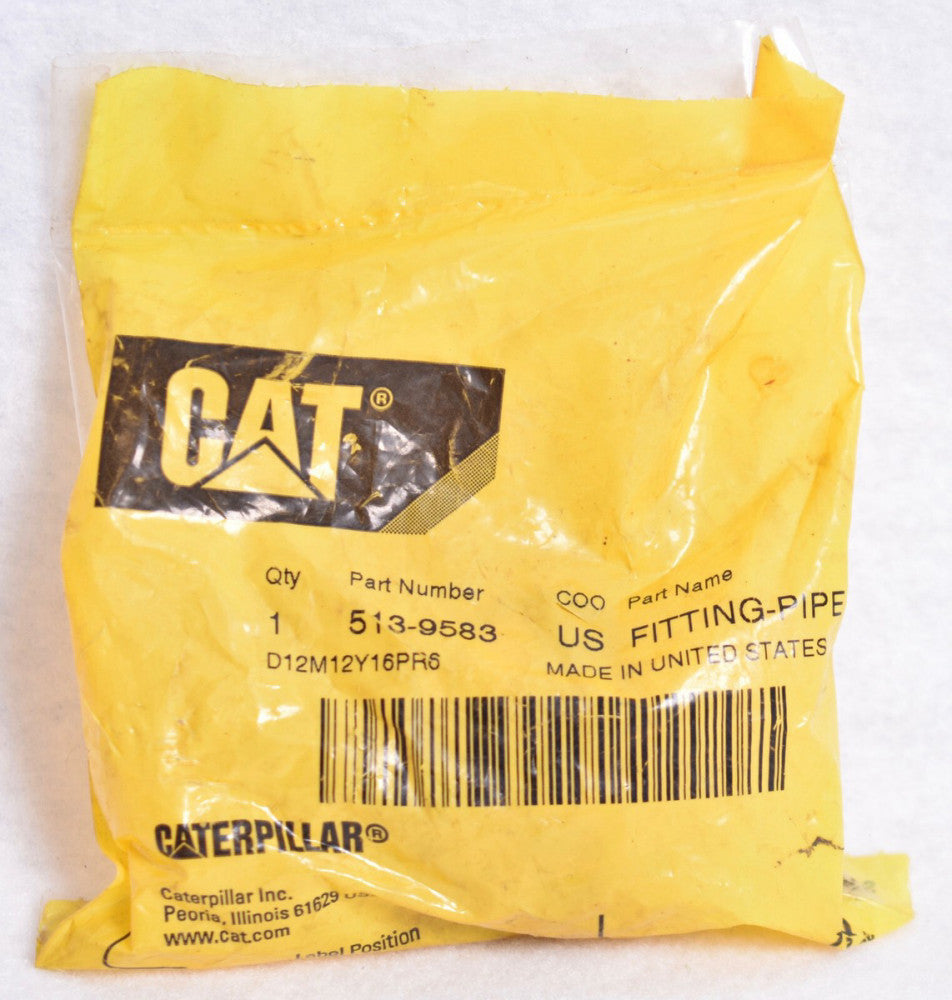 OEM CAT Caterpillar Brass Pipe Fitting  513-9583  Factory Sealed