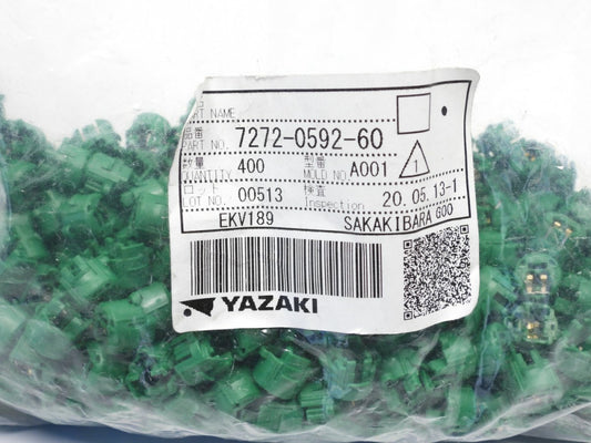 400pcs Yazaki 7272-0592-60 Connector, Green
