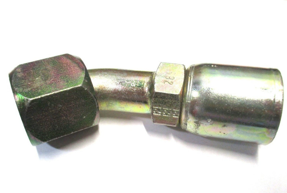 Eaton (12E-692) 3/4" ID Coll-O-Crimp Female Swivel 45° Tube Elbow Fitting