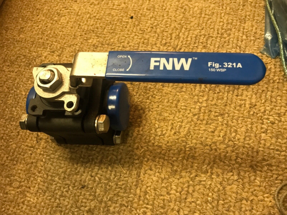 NEW FNW 1-1/2" Carbon Steel Full Port Socket Weld 1500 lb. Ball Valve FNW321ASWJ