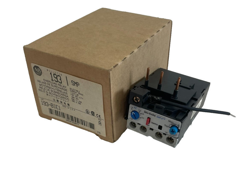A / B 193-B1E1 OVERLOAD RELAY SER. A RANGE 1.6-5.0A 193B1E1 NEW, SURPLUS
