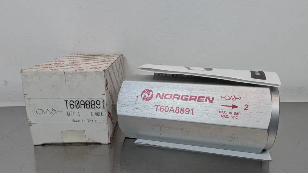 Norgren T60A8891 Excess Flow Shut-Off Valve 1" NPT 16 bar Max