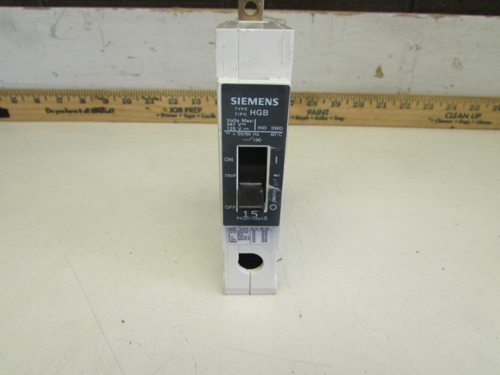 SIEMENS HGB1B015 CIRCUIT BREAKER  , 1P-15 AMP / 347V  GOOD TAKEOUT! MAKE OFFER!