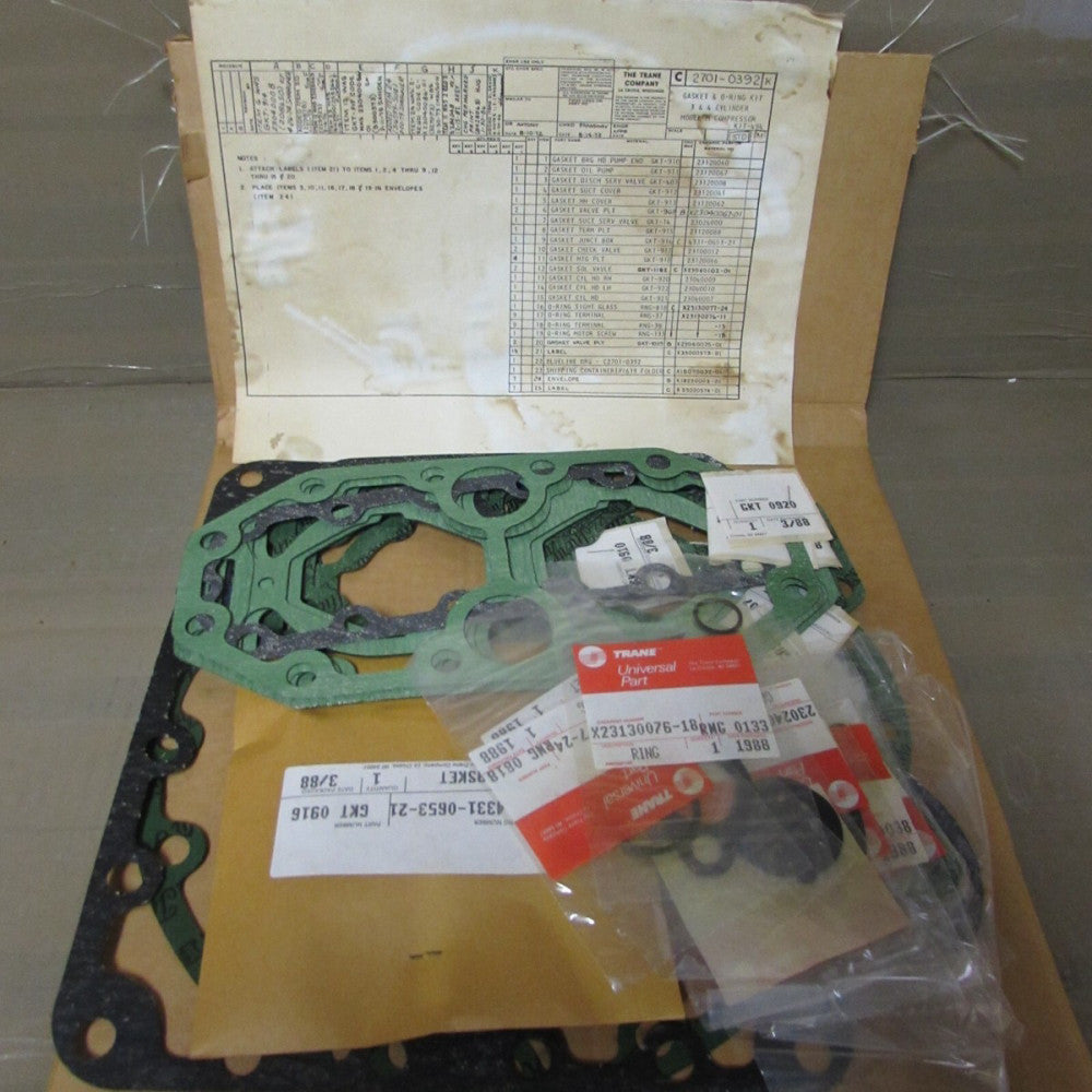TRANE, 2701-0392-01-07, COMPLETE SEAL AND GASKET KIT 0494, NIB! MAKE OFFER!