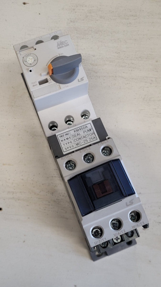 LS MEC MMS-32H Manual Motor Controller 11-17A w/ MC-25 Contactor KM450A