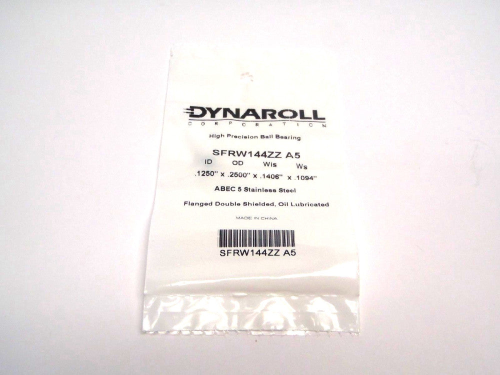 Dynaroll SFRW144ZZ A5 Ball Bearing ID.1250x OD.2500x WIS.1406x WS.1094 ABEC 5