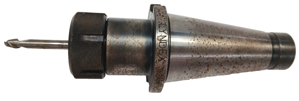 LYNDEX SHANK TAPER NMBT50 ENDMILL HOLDER N5003-1000 PROJECTION 3-5/16 IN.
