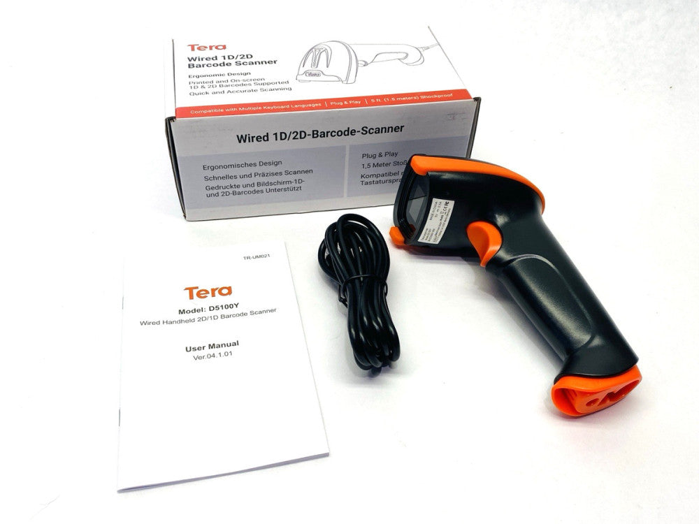 Tera Tera-D5100Y-US04 D5100 2D Wireless Barcode Scanner