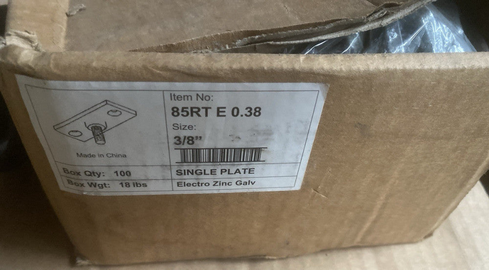 BRAND NEW ELECTRO-GALV SINGLE PLATE 3/8" 85RT E 0.38