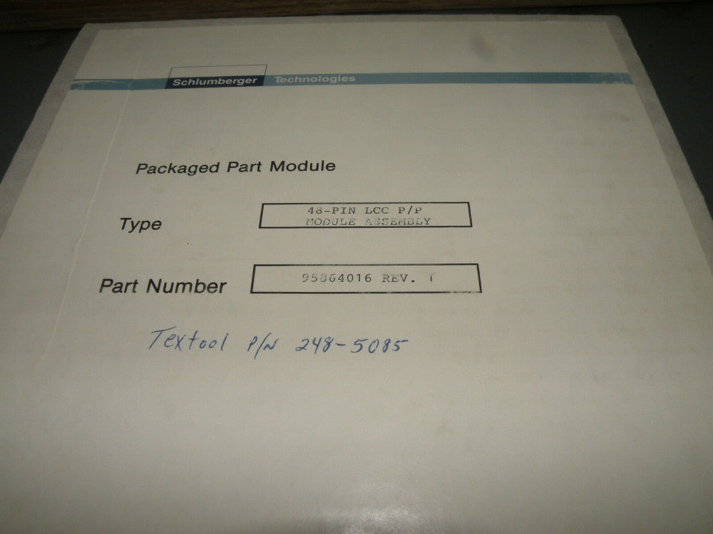 Textool 248-5085 48 Pin LCC P/P Module Assembly 95864016 in Metal Mount Plate