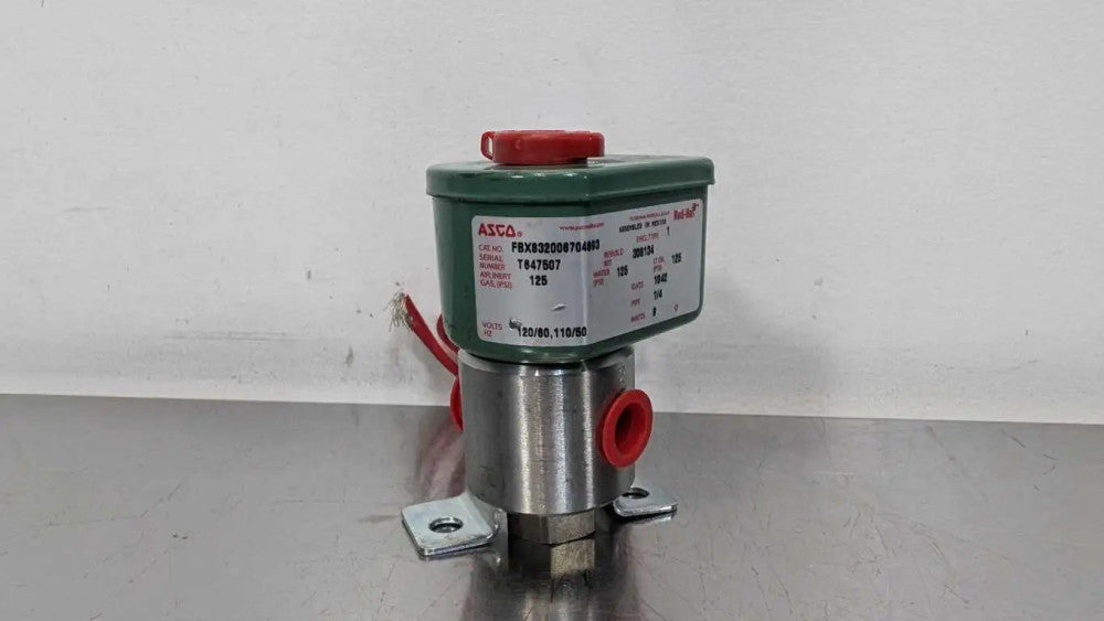 Asco FBX832006704693 Solenoid Valve 1/4" 125 PSI 110/120VAC 9W