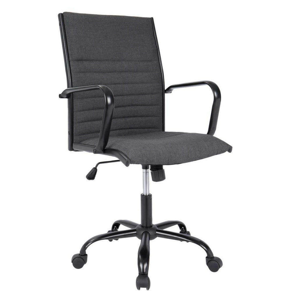 LumiSource OFC-AC-MSTF CHA Master Contemporary Fabric Office Chair in Charcoal 