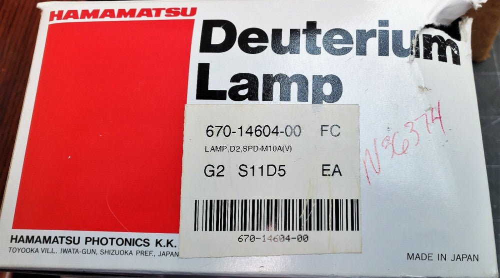 L5253 D2 Deuterium Lamp Hamamatsu For 670-14604-00 Shimadzu NEW [Z2B2]