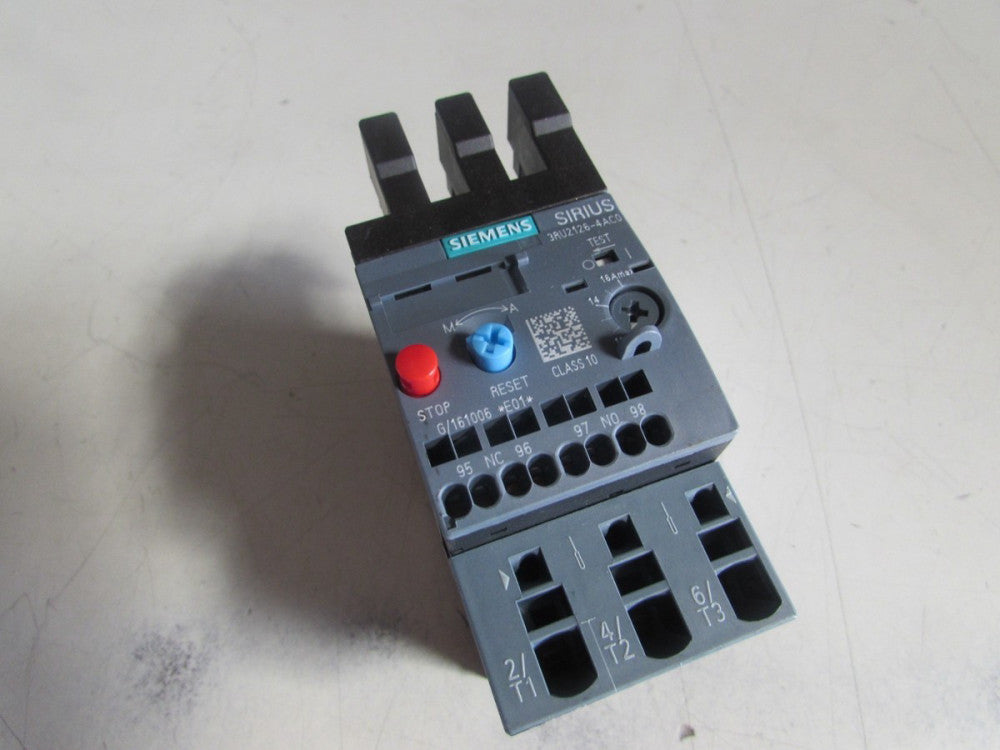 SIEMENS OVERLOAD RELAY 3RU2126-4AC0 11-16A NICE USED TAKEOUT MAKE OFFER !!