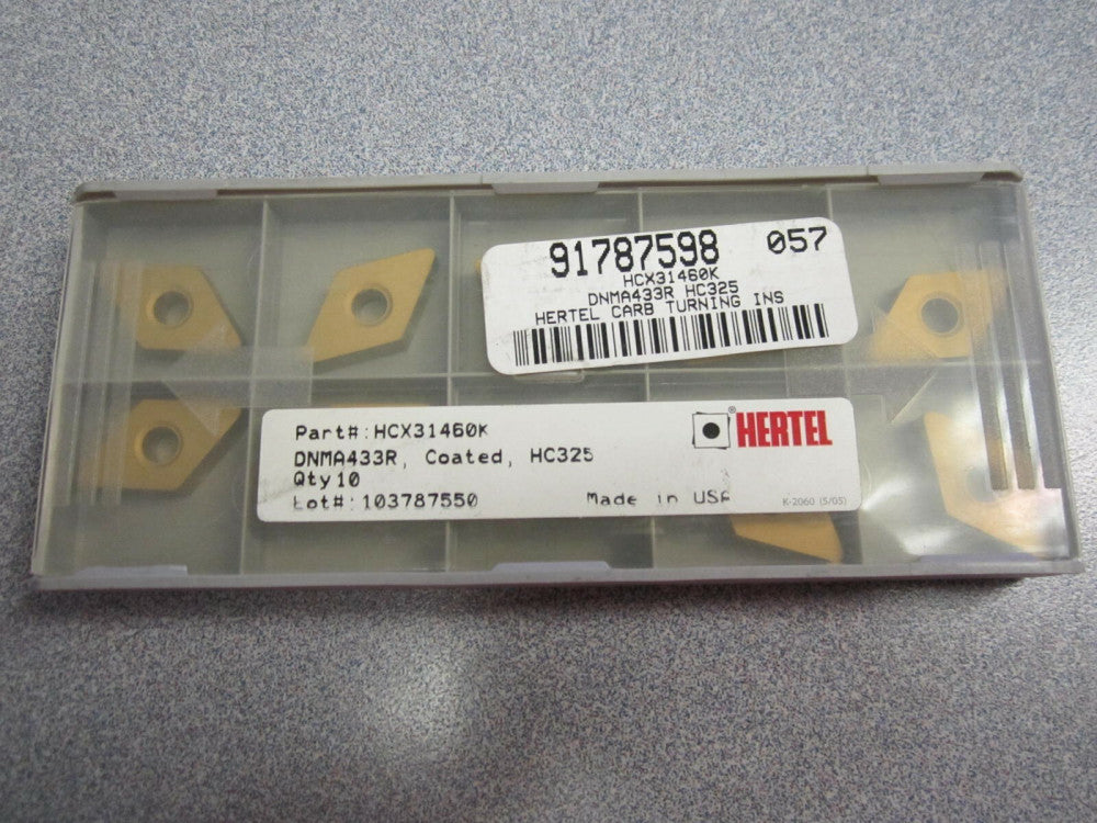 (10) DNMA433R HC325 Carbide Turning Inserts HCX31460K NEW