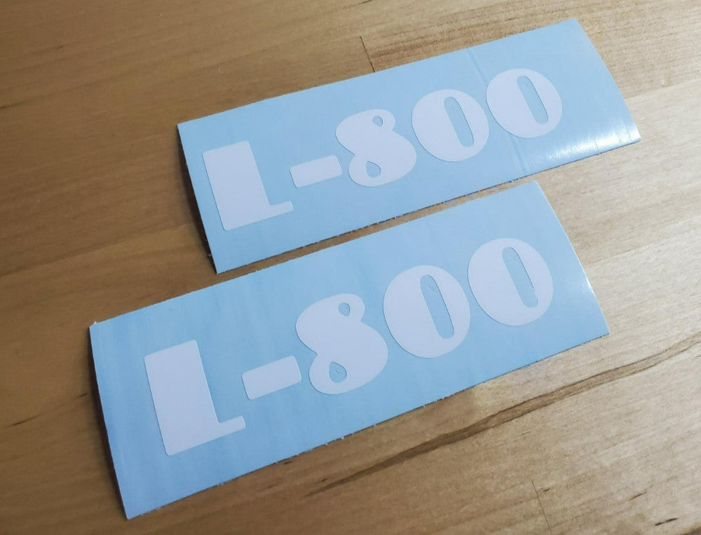 rounder skid steer Decals stickers (2) Gloss white  5"X1.2" L 800 FAST USA