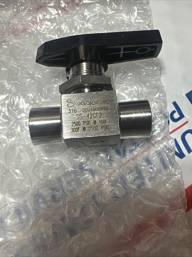 New Swagelok SS-42GF2 1/8" NPT 316 Stainless Steel 1-Piece 40G Series Ball Valve