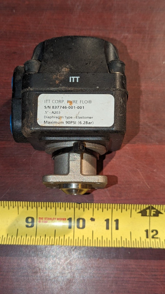 ITT Industries Pure-Flo .5" A203 Diaphragm Valve 90PSI