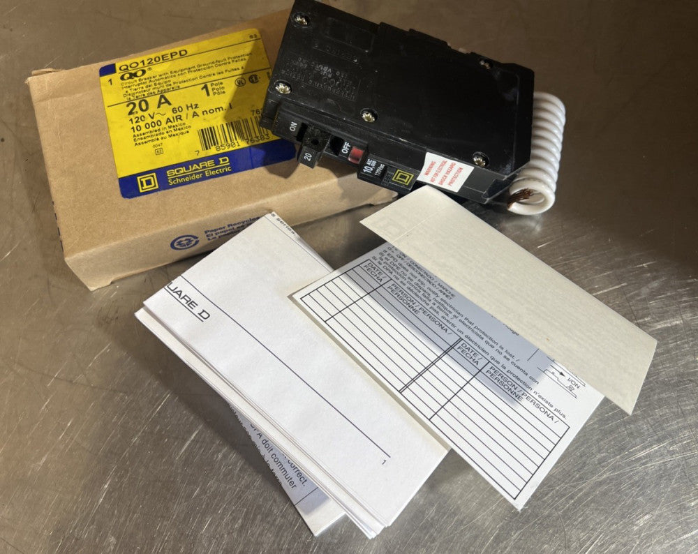 Schneider Electric QO120EPD 120V Circuit Breaker Nos Surplus