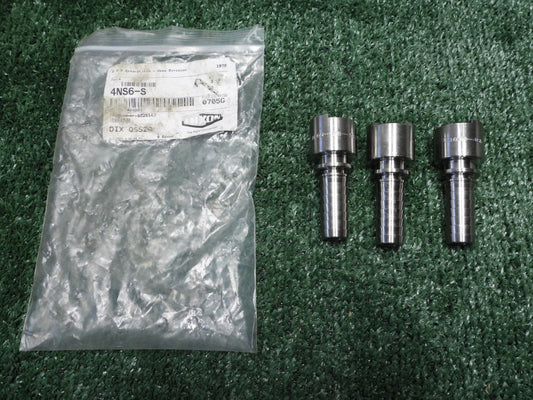 (3-Pack) Dixon 4NS6-S Dix-Lock N-Series F Head Coupler Standard Hose Barb