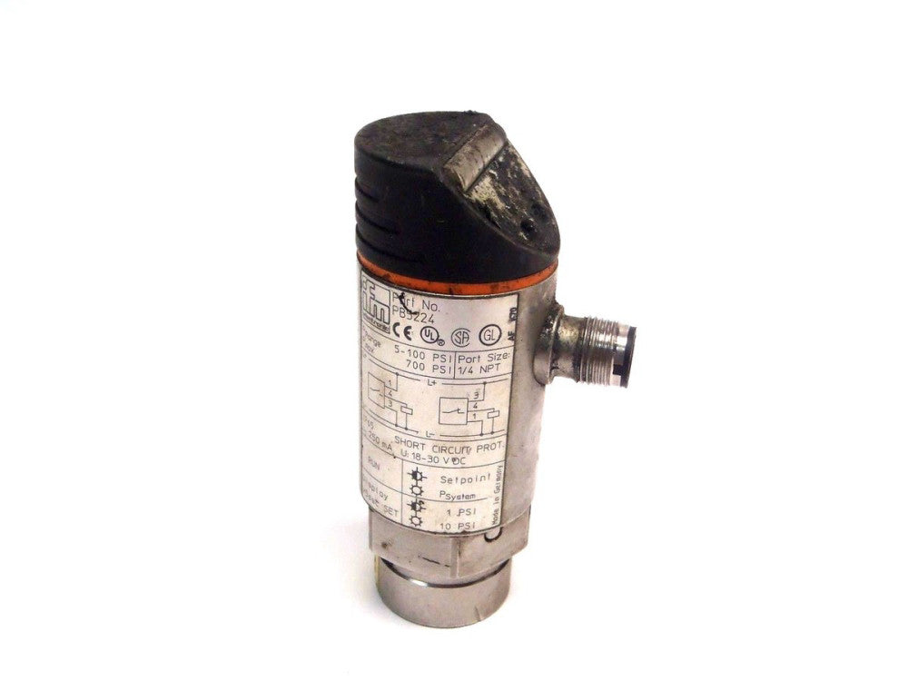 IFM Electronic PB5224 Pressure Sensor Switch 1/4 NPT 0-1000PSI Range