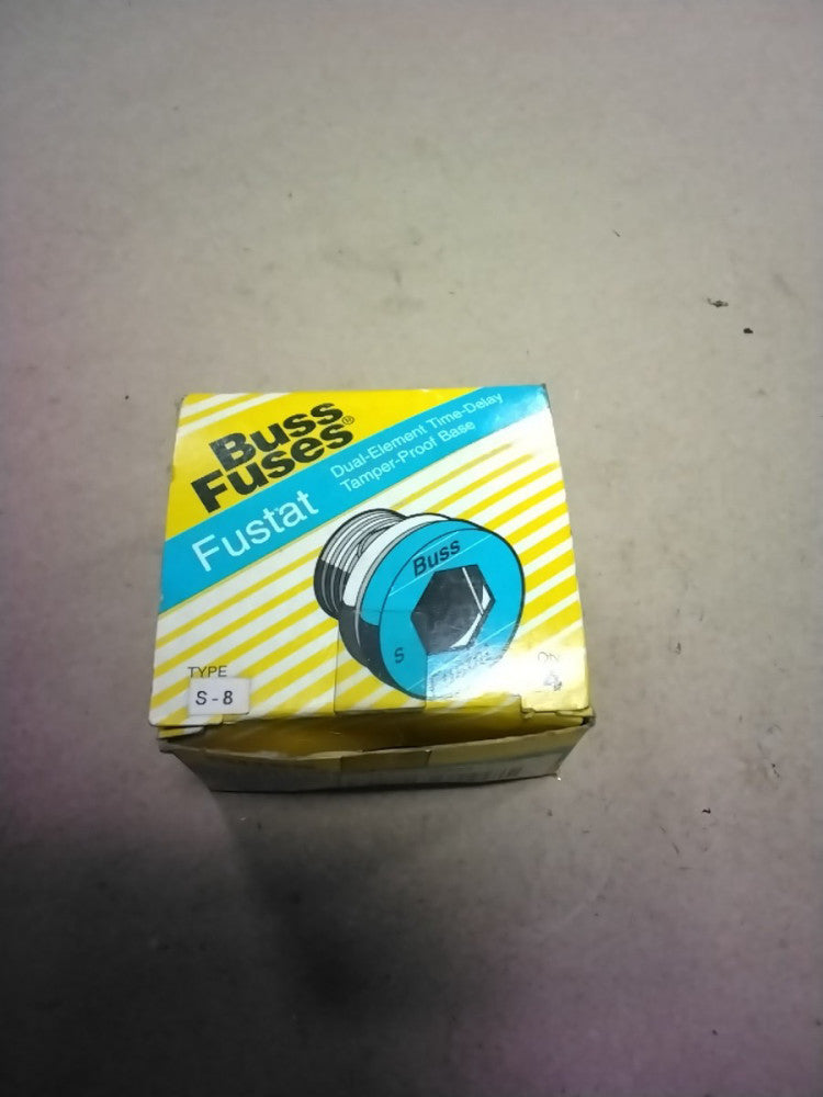 BUSS Fustat S-8 TIME-DELAY FUSE 8A 125V, Box Of 4