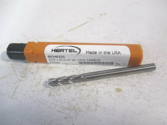 (750124) 3/16" x 3/4" x 3/16" x 2-1/2" OAL Solid Carbide 4 Flute Square End Mill