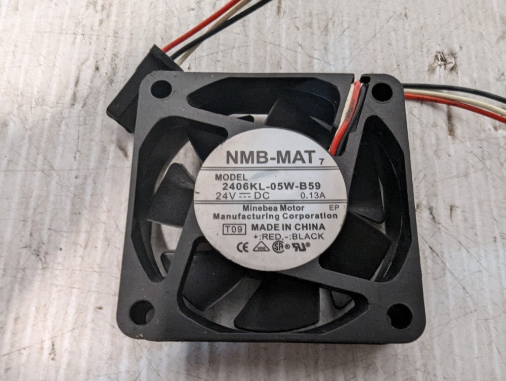 Lot of 4 NMB 2406KL-05W-B59 DC Axial Cooling Fan, 24VDC, 0.13A, 4600rpm, 18.3CFM