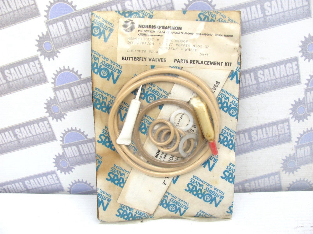 NORRIS - 54000G008 - 3" BUTTERFLY REPAIR KIT M200 - Neoprene White - (NOS)