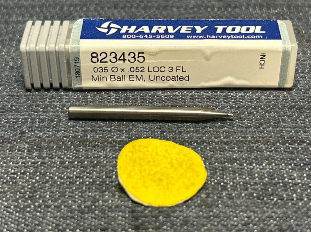 HARVEY TOOL MINIATURE END MILL  823435  DIAMETER .9MM