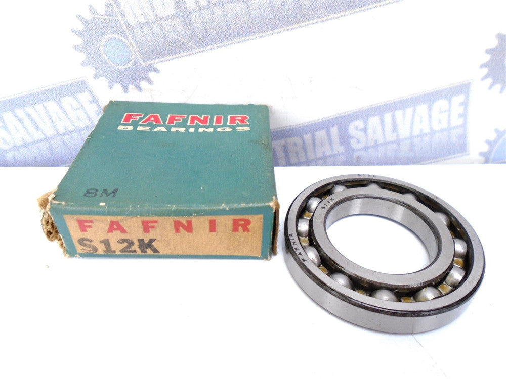 FAFNIR - S12K -Single Row RADIAL BEARING - 1.25" x 2.25" x 0.375" (NEW)