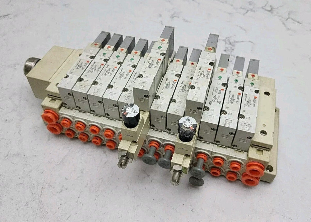 Smc SS5V2-F2L01A Base Manifold Connector SV2200-5FU SV2100-5FU Solenoid Valves