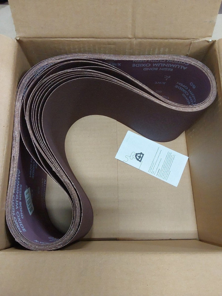 Norton Abrasives 78072727983 Aluminum Oxide Sanding Belt 80 Grit, Box Of 10
