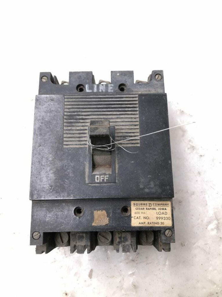 Square D 999330 30A MCCB Molded Case Circuit Breaker 600VAC