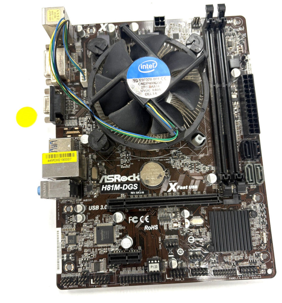 ASROCK H81M-DGS MOTHERBOARD WITH ATTACHMENTS