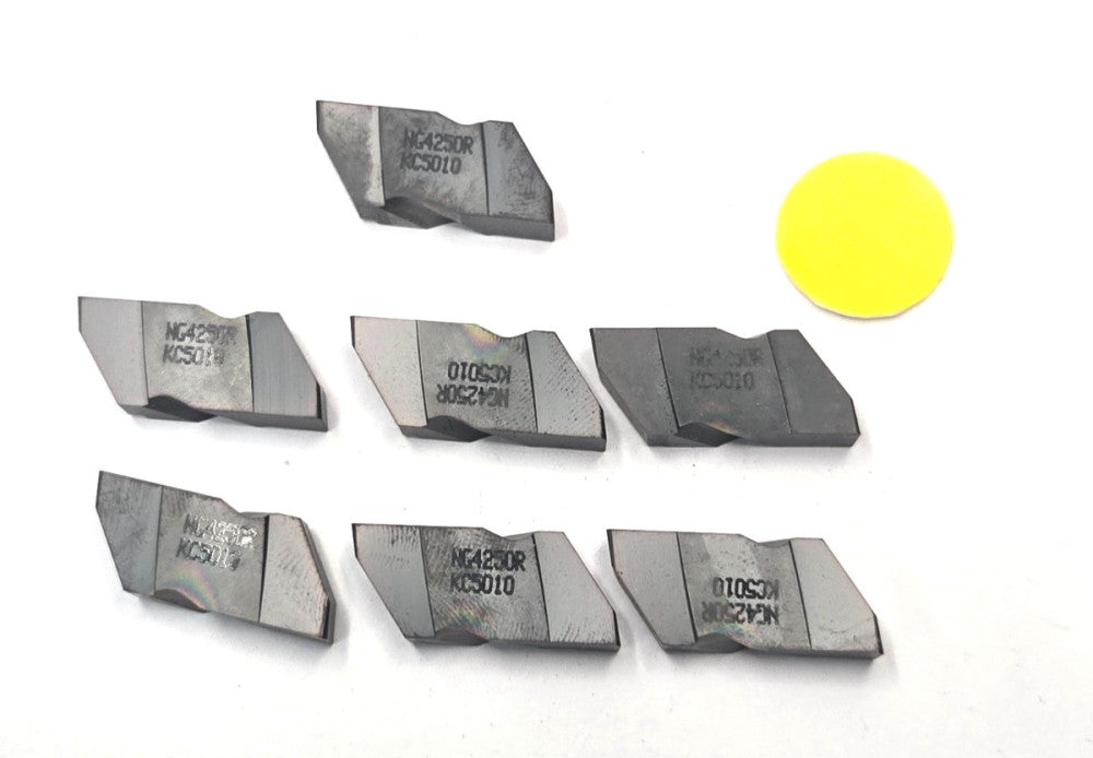 KENNAMETAL*NG450R KC5010*CARBIDE GROOVING INSERT******LOT OF 7